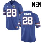 Men's Florida Gators #28 Kylan Johnson NCAA Nike Blue Authentic Stitched College Football Jersey IQQ3862RC